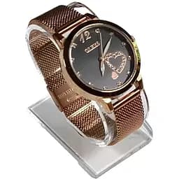 Жіночий годинник OLEVS Rose Gold Hearts 5189L з сіткою з дорогоцінного каміння та нержавіючою сталлю WR з новим акумулятором