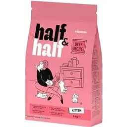 Сухой корм Half&Half для котят с говядиной 8 кг