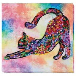 Набор-миди для вышивки бисером "Играющий котенок" AMB-060 20х20 см