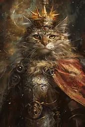 Деревянный пазл Король кот (ver 1), А4, Картонная коробка 100 элементов