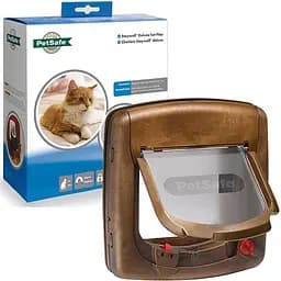 PetSafe Staywell Петсейф Стейвел Эдванс дверцы для котов до 7 кг с программным ключом под дерево