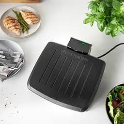 Гриль Russell Hobbs George Foreman притискний Immersa Medium 1300Вт з'ємні пластини метал пластик чорний (28310-56) - мініатюра 8