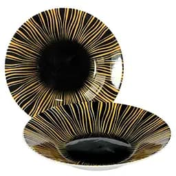 Тарілка S&T супова 400 мл чорна з жовтим (717717-1 )