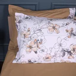 Наволочка MirSon Поплін 00-2 Beige Flowers 40х40 см пісочна (2200009700316) - мініатюра 6