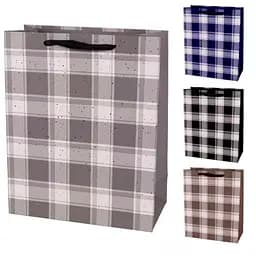 Пакет подарунковий паперовий L Checkered 31×44×12 см (набір 4 шт) R94995-L