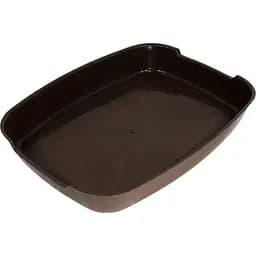 Туалет для кошек Тигрис мелкий без сетки коричневый 37x28x6 см