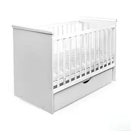 Кроватка Бук Облако DS-7011 с ящиком и опускным механизмом маятниковый белый