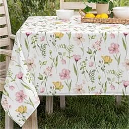 Скатертина Ardesto Spring Flowers білий 140 х 180 см (ART08FL)