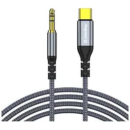 Кабель мультимедийный USB-C to 3.5mm M 1.2m gray ColorWay (CW-CBPDJ071-G)