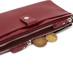 Стильний та яскравий жіночий гаманець-клатч ST Leather 19433 бордовий - мініатюра 6