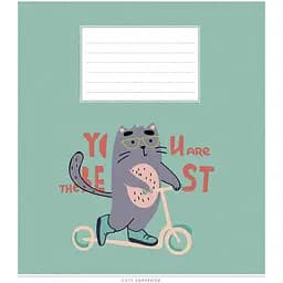 Зошит учнівський Школярик Cute copybook, в косу лінію, 12 аркушів, ВД-лак, 30 шт. (012-3212C) - мініатюра 3