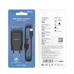 Зарядний пристрій Borofone BA20A Sharp 1 USB 2.1 A комплект із кабелем Micro - мініатюра 2