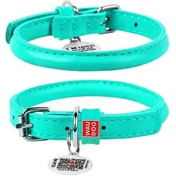 Нашийник для собак Waudog Glamour шкіряний з QR паспортом, круглий, XS, Д 6 мм, Дов 17-20 см (2022261300000)