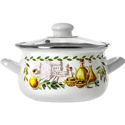 Кастрюля Infinity GD-63248 Olive, со стеклянной крышкой, 20 см, 3,3 л (6873755)