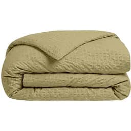 Підковдра полуторна Cosas Olive з текстурованої бавовни 145х210 см (110WaffleCottonOlive_145x210q)