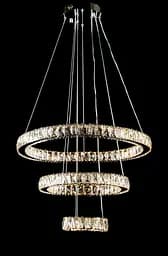 Світлодіодна люстра Splendid Ray L87519/60+40+20/3 LED з кришталем, хром, 100 Вт, з пультом і димером - мініатюра 3