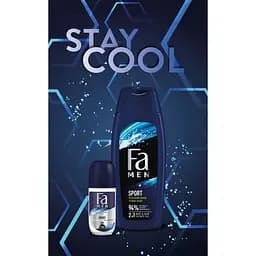 Набір Fa Men Sport. Stay Cool Гель для душу 2 в 1, 400 мл + роликовий антиперспірант 50 мл - мініатюра 4