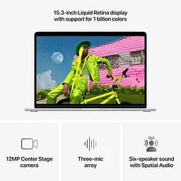 Ноутбук Apple 15.3 MacBook Air / M5/16GB/1TB/UMA/MacOS/Silver (MDVA4UA/A) - мініатюра 3