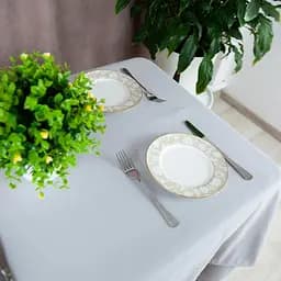 Скатертина ТЕП Aquastop водовідштовхувальна Light Gray 150x150 см (С-04222_30302) - мініатюра 3