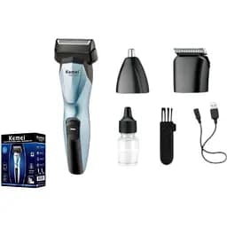 Триммер стайлер для стрижки волос и бороды Kemei KM-1427 профессиональный аккумуляторный беспроводной 3 в 1 водонепроницаемый