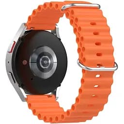 Ремінець для Samsung Galaxy Watch 4 40mm - помаранчевий ширина кріплення 20мм силікон Watchbands Hump (W22-1WB39441171)