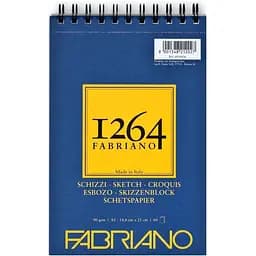 Альбом на спирали (горизонтальная) Fabriano для рисунка и эскизов 1264 А5 (14.8х21 см) 90г/м2 60л слоновая кость