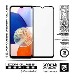 Захисне скло для Samsung Galaxy A14 5G (A146)/A14 4G (A145), Icon, 2.5D загартоване скло, повне проклеювання, глянсове, удароміцне, з олеофобним покриттям, сумісне з чохлами, міцність 9H, проста установка, ArmorStandart (ARM66210) - мініатюра 2