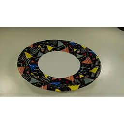 Тарелка бумажная ламинированная коричневая с рисунком Ø 18 см 50 шт.