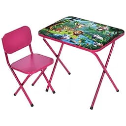 Дитячий столик Bambi M 5970-8 Звірята складний зі стільчиком