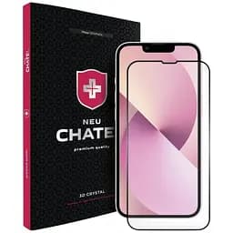 Захисне скло для смартфона NEU Chatel Corning Gorilla Glass Anti-Static with Mesh Front Black для iPhone 15/14 Pro (NEU3D15B)