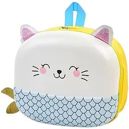 Рюкзак FG240502006A у формі кота-русалки, EVA-піна, текстиль, декоративні блискітки, 23×20×8 см жовтий