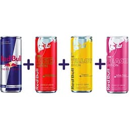 Набір енергетичного напою Red Bull мікс смаків 4 x 250 мл в асортименті