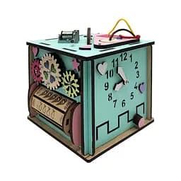 Развивающая игрушка Бизикуб Temple Group TG286478 15х15х15 см Бирюзовый