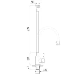 Змішувач для кухні Globus Lux Alpen SBT1-203SA-B01 нержавіюча сталь (25225) - мініатюра 11