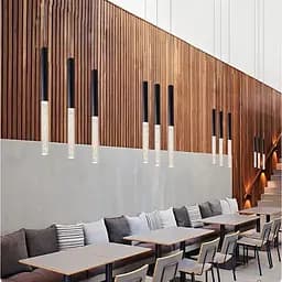 Чорний підвіс із скляним розсіювачем з ефектом бульбашок 71 см | Line F | Арт. MJ462/400+300 BK