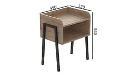 Тумба модульна Ferrum-decor Джузі 540x450x320 метал Чорний ДСП Дуб Сан-Марино 16 мм (FRD-102969) - мініатюра 3