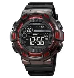 Годинник чоловічий спортивний наручний Skmei 2110 (Чорний з червоним)