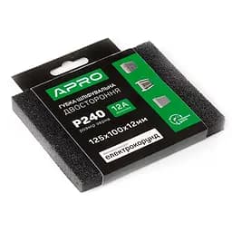 Губка шлифовальная Apro 125 x 100 x 12мм x P240