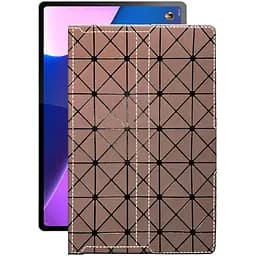 Чохол StatusCASE з екошкіри для планшету Lenovo Tab P12 Pro Коричневий ромб