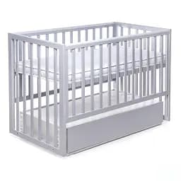 Кроватка Бук Волшебная DS-402 с ящиком и маятниковым механизмом серый