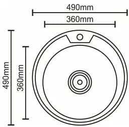 Кухонна мийка Platinum 490 декор (SP000000256) - мініатюра 5
