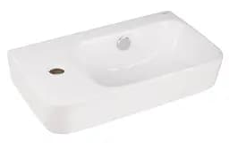 Комплект Qtap Tern: Раковина підвісна прямокутна ліва 450х250х158 мм White + Донний клапан PU02O (QT17115117LWN47327) - мініатюра 3