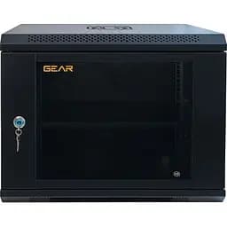 Шафа настінна GEAR 9U 19 600x450x500 мм, + Полиця 19, black (GWMSN-9U-600-450)