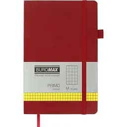 Книга записна Buromax Primo в клітинку 195х125 мм бордова 96 аркушів (BM.291161-13)