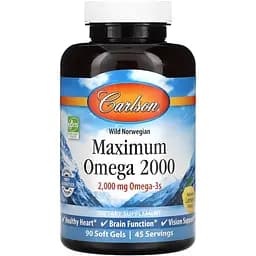 Омега Carlson Labs Maximum Omega 2000 мг 90 капсули