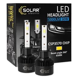 Автолампа Solar LED H1 12/24V 50W 5000Lm 6500K CSP3570 2шт(8501S2)