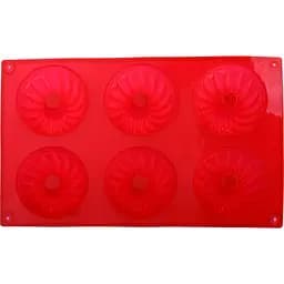 Силіконова форма-планшет для випічки Ekodeo Кекс червона (P89901)