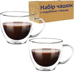 Набір чашок SnT, з подвійною стінкою, 2 шт., 270 мл (202-9)