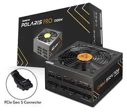 Блок живлення Chieftec 1300 Вт Polaris Pro, Black, модульний, 80+ Platinum, Active PFC, 135 мм FDP, 4xMolex / 12xSATA / 1x16-pin / 6x6+2-pin / 1x20+4-pin / 2x4+4-pin, захист AFC/OCP/OPP/OTP/OVP/SCP/SIP/UVP, ATX 12V 3.0 (PPX-1300FC-A3) - мініатюра 4