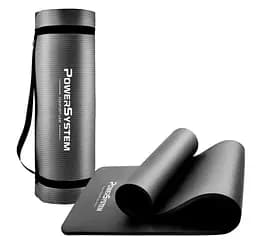 Коврик для йоги и фитнеса Power System PS-4017 NBR Fitness Yoga Mat Plus Black (180х61х1) (PS-4017_Black)